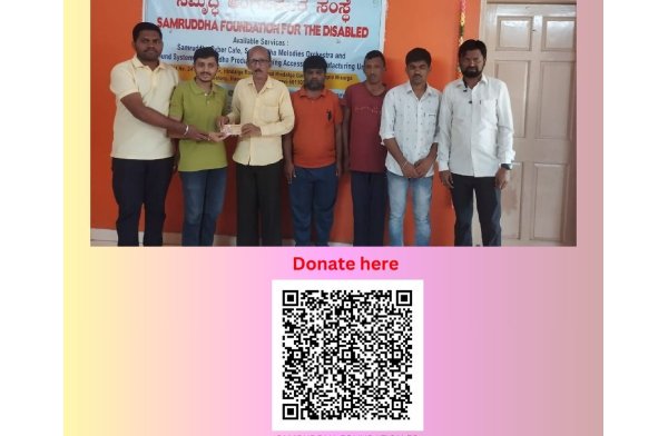 Generously donated towards purchasing a 4-wheeler for Samrudha Foundation to sell the products